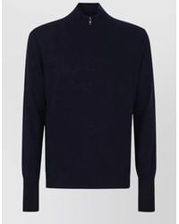 Ballantyne - Cashmere Ribbed Half Zip Sweater - Lyst