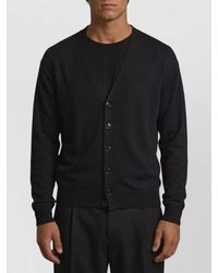 Lemaire - Ribbed Asymmetric V-Neck Wool-Blend Cardigan - Lyst