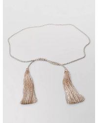 forte_forte - Crystal Tassel Braided Belt Adjustable Fit - Lyst