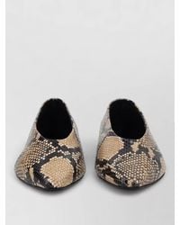 Aeyde - Ballerina Flats Betty Snake Print Pointed Toe - Lyst