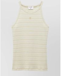 Filippa K - Organic Cotton Fine-Ribbed Striped Halterneck Tank Top - Lyst
