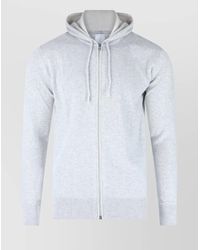Eleventy - Ribbed Hooded Crewneck Sweater With Long Sleeves - Lyst