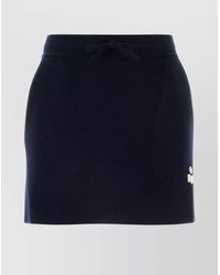 Isabel Marant - Stretch Cotton Blend Mini Skirt With Elastic Waistband - Lyst
