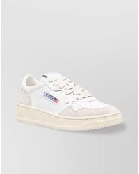 Autry - Leather And Suede Low-Top Sneakers - Lyst