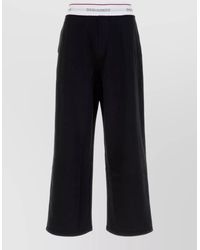 DSquared² - Cotton Joggers Wide Leg Relaxed Trousers - Lyst