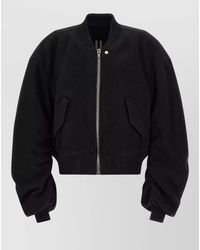 Rick Owens - Secchia Flight Bomber Jacket Ribbed Collar Cuffs - Lyst