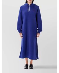 Polo Ralph Lauren - Hoodie Knit Dress Side Slits - Lyst