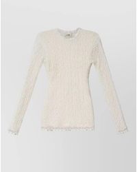 Isabel Marant - Guipure Lace Long Sleeve Round Neck Top - Lyst