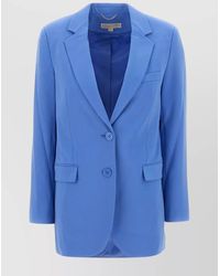 Michael Kors - Front Pockets Long Sleeves Notch Lapel - Lyst