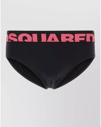 DSquared² - Stretch Nylon Swim Brief Elastic Waistband Logo - Lyst