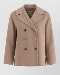 Max Mara - Margot Double Breasted Blazer Notch Lapel - Lyst