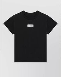 MM6 by Maison Margiela - Cotton Logo-Patch Short-Sleeve T-Shirt - Lyst
