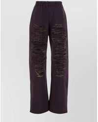 MM6 by Maison Margiela - Cotton Wide-Leg Trousers - Lyst