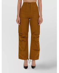 Rabanne - Cotton Wide-Leg Trousers - Lyst