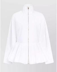 Alaïa - Cotton Peplum Jacket - Lyst