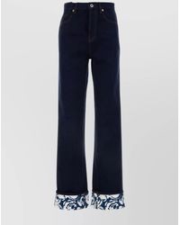 Burberry - Denim Straight-Leg Trousers - Lyst
