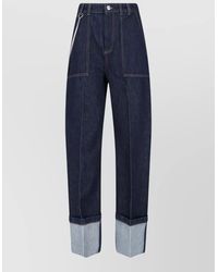 Sportmax - Cotton Low-Rise Straight-Leg Cropped Jeans - Lyst