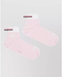 Thom Browne - Cotton Pointelle-Knit Crew Socks - Lyst