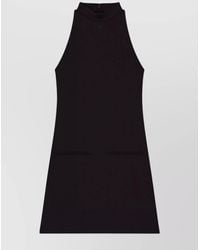 Courreges - Halter Neck Mini Length Dress With Side Pockets - Lyst