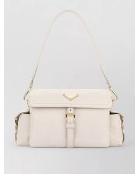 Prada - Ivory Nappa Leather Explore Shoulder Bag - Lyst