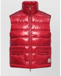 Moncler - Frelon Down Vest High Collar Pockets - Lyst