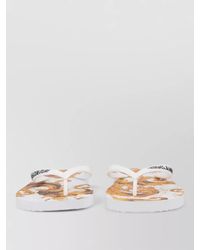 Versace Jeans Couture - Logo Thong Sandal Flat Sole Open Toe - Lyst