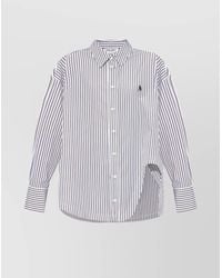 The Attico - Striped Cotton Shirt With Long Sleeves - Lyst