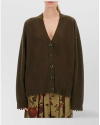 Uma Wang - Cashmere Cardigan With Ribbed Hem And Buttons - Lyst