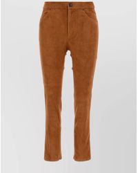 Isabel Marant - Leather Slim-Fit Trousers - Lyst