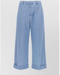 Valentino Garavani - Cotton Wide-Leg Jeans - Lyst