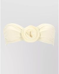 LaRevêche - Bikini Top Derya Floral Ruched Strapless - Lyst