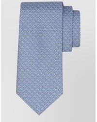 Ferragamo - Silk Tie Graphic Gancini Motif Pattern - Lyst