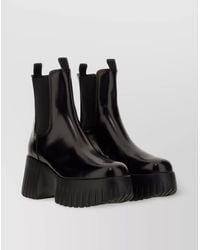 Hogan - Calf Leather Platform Chelsea Boots - Lyst