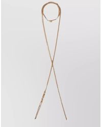 Chloé - Lace Chain Long Necklace Pendant Detail - Lyst
