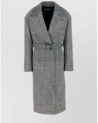 Tom Ford - Embroidered Cashmere Belted Single-Breasted Coat - Lyst