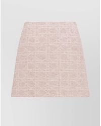 Dior - A-Line High Waist Textured Fabric Skirt - Lyst