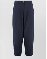 Pinko - Wool Blend High-Rise Wide-Leg Trousers - Lyst