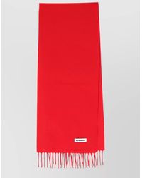 Jil Sander - Rectangular Scarf Fringed Edges Refined Shape - Lyst
