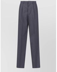 Jil Sander - Straight Trousers Pleated Front Side Pockets Belt Loops - Lyst