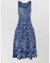 Etro - Knit Dress Paisley Scoop Neck Sleeveless - Lyst