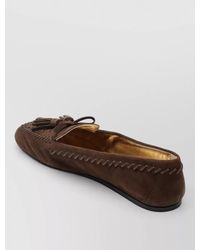 Prada - Loafers Moccasin Stitching Tassel Detail Design - Lyst
