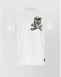 Philipp Plein - 'Skull & Bones' Printed Crew Neck T-Shirt - Lyst