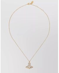 Vivienne Westwood - Necklace Heart Logo Pendant Crystal Detail - Lyst