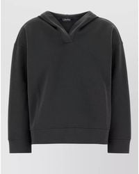 Max Mara - Buona Cotton Blend Hooded Sweatshirt - Lyst
