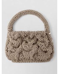 JW Anderson - Small Leather Cable-Knit Crossbody Bag - Lyst