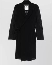 Junya Watanabe - Wrap Jacket Mesh Panels Notched Lapels Pockets - Lyst