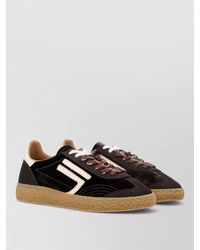 PURAAI - Velvet Lace-Up Sneakers - Lyst