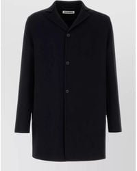 Jil Sander - Cashmere Blend Single Breasted Coat - Lyst