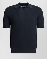 Brunello Cucinelli - Linen Cotton Knit Polo Short Sleeves - Lyst