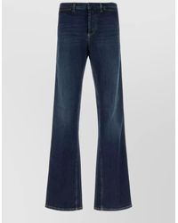 Gucci - Denim Trousers Belt Loops Flared Legs - Lyst